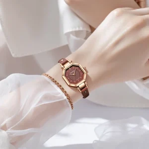 Chard Wake Jam Tangan Wanita Korea Anti Air Original Kuarsa Wanita Tali Kulit Jam Tangan Cewek Kotak Indah