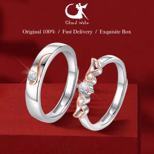 Chard Wake Cincin Couple Original Angel Wings Design Korea Fashion Perhiasan Hadiah Cincin Wanita Pria