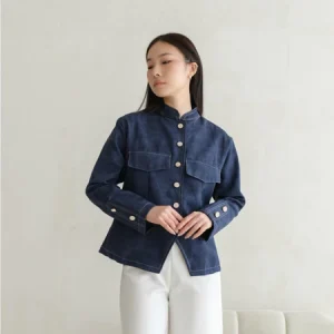 RARENOA - Milan Button Top - Atasan Wanita Lengan Panjang